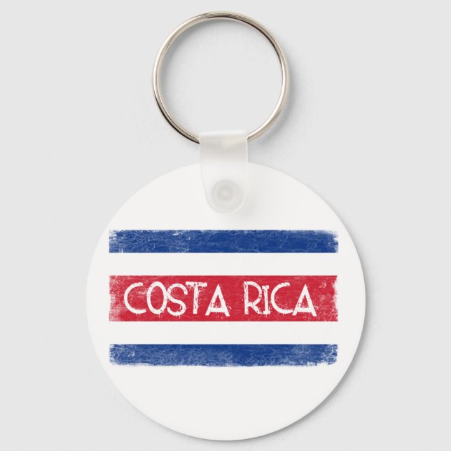 Costa Rica flag Key Ring (Front)