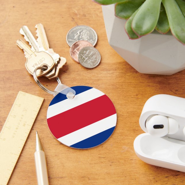 Costa Rica flag Key Ring (Desk)