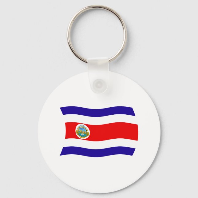 Costa Rica Flag Keychain (Front)