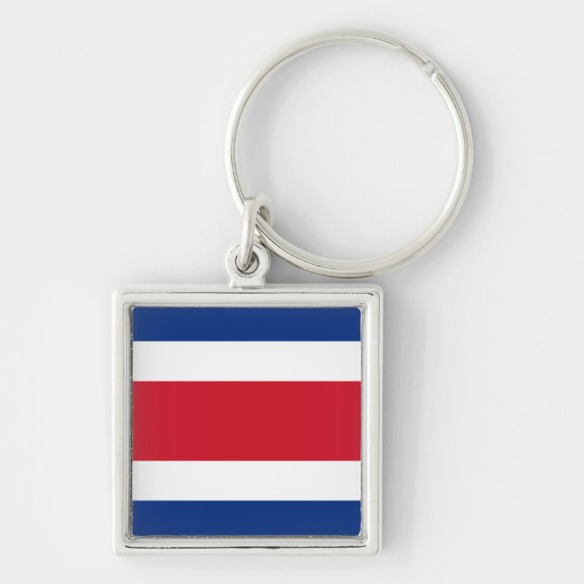Costa Rica Flag Keychain (Front)
