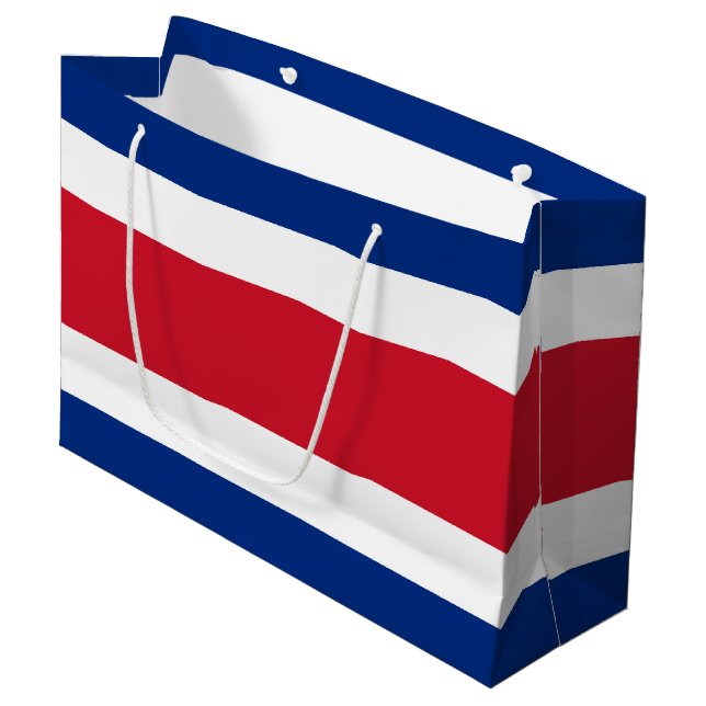 Costa Rica flag Large Gift Bag (Front Angled)