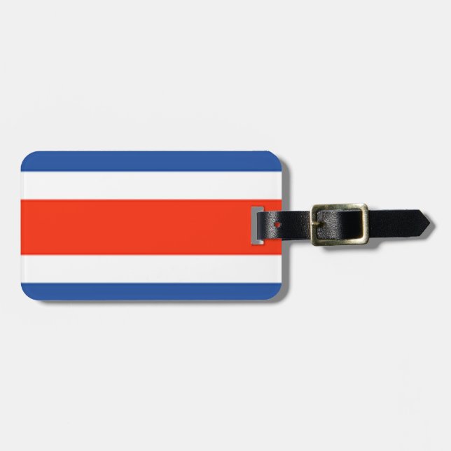 Costa Rica Flag Luggage Tag (Front Horizontal)