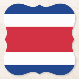 Costa Rica Flag Paper Coaster