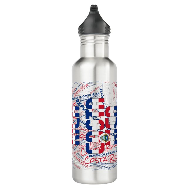 Costa Rica Flag Patriotic 710 Ml Water Bottle (Right)