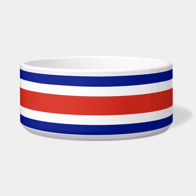 Costa Rica Flag Pet Bowl (Front)