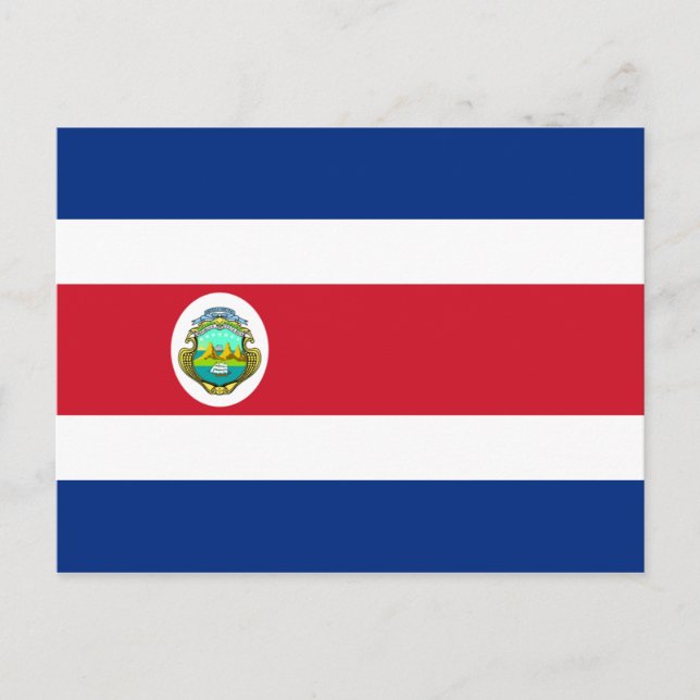 Costa Rica Flag Postcard (Front)