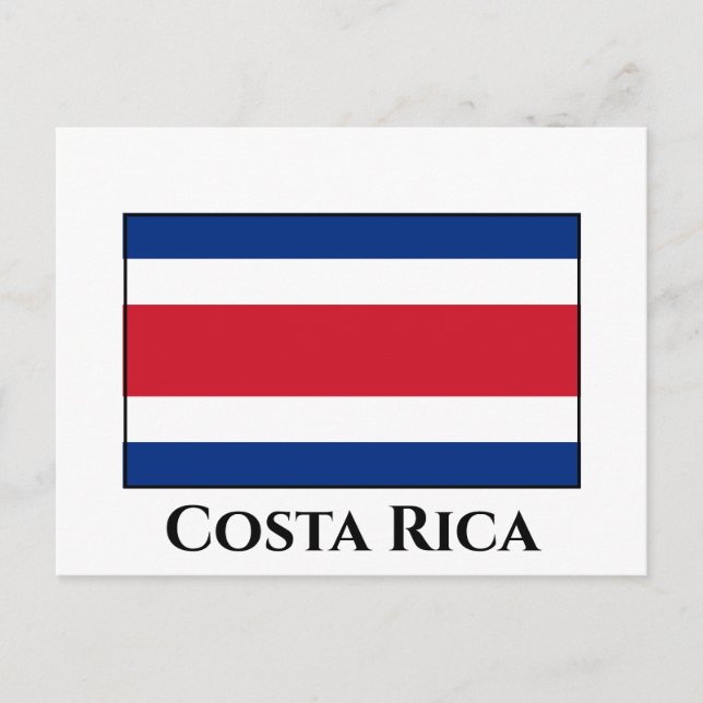 Costa Rica Flag Postcard (Front)