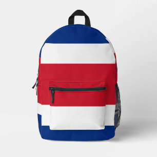 Costa Rica flag Printed Backpack