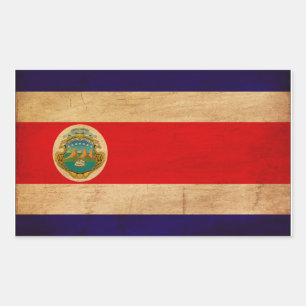 Costa Rica Flag Rectangular Sticker
