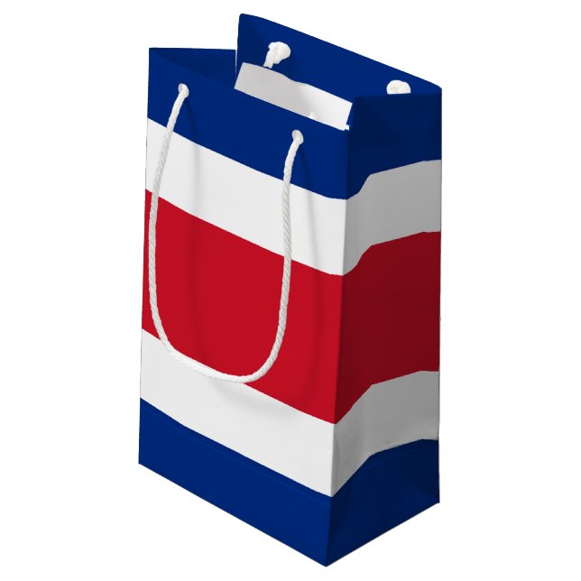 Costa Rica Flag Small Gift Bag (Back Angled)