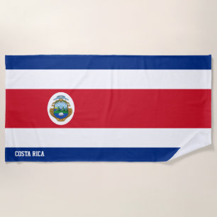 Costa Rica Flag Splendid Patriotic Beach Towel