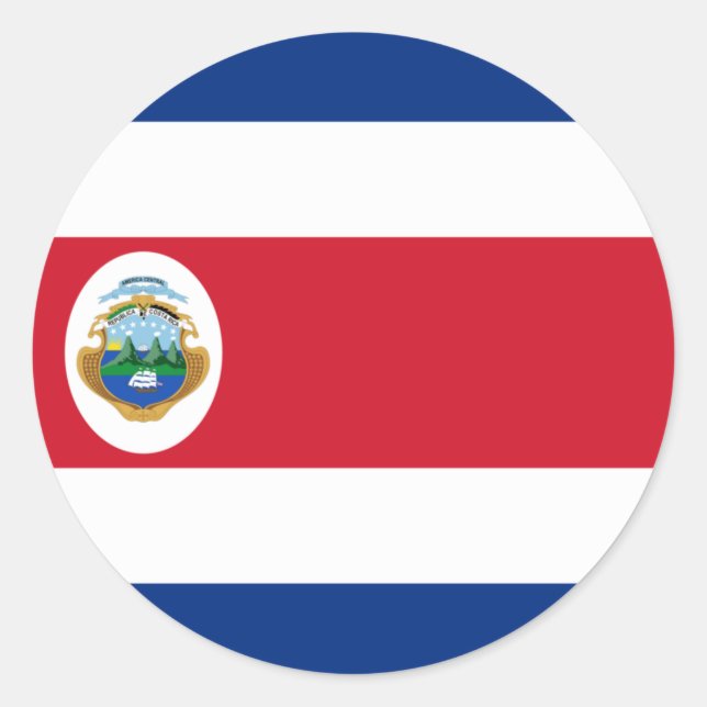 Costa Rica flag Sticker (Front)