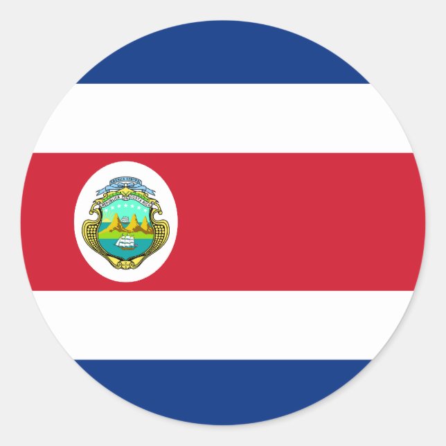 Costa Rica Flag Sticker (Front)