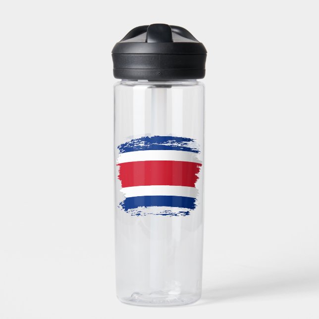 Costa Rica flag Water Bottle (Front)