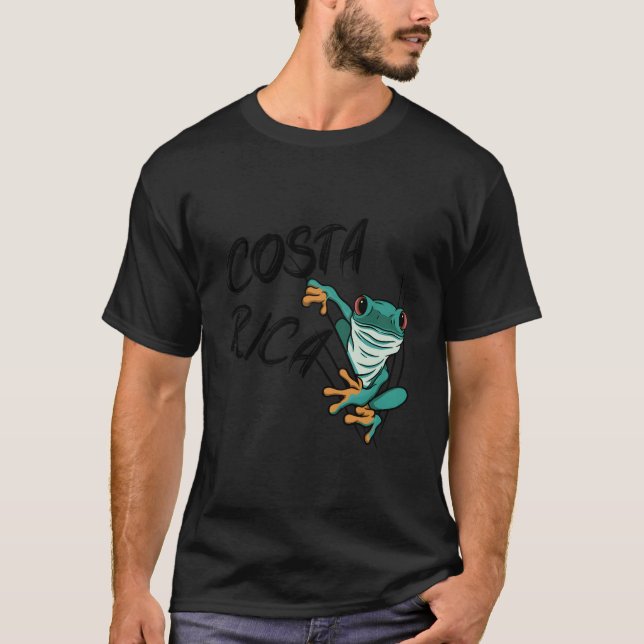 Costa Rica Frog And Holiday Costa Rica Pure Joie D T-Shirt (Front)