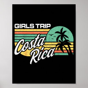 Costa rica girls trip matching costa rica vacation poster