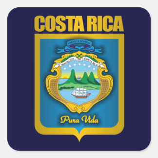 "Costa Rica Gold" Gift Ideas Square Sticker
