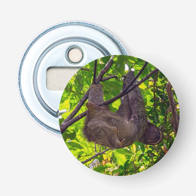 Costa Rica - Happy  Lazy Sloth, Antonio Manuel NP Bottle Opener (Front)