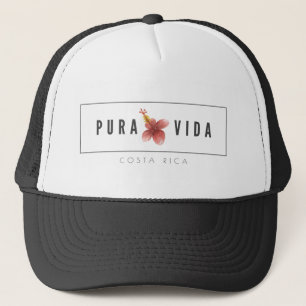 Costa Rica Hibiscus Flower Pura Vida Women's Trucker Hat