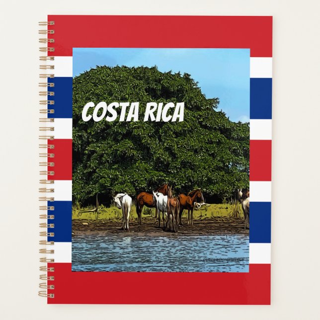 Costa Rica - Horses by the Water Planner (Front)
