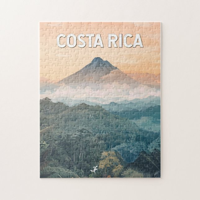 Costa Rica Illustration Travel Art Vintage Jigsaw Puzzle (Vertical)