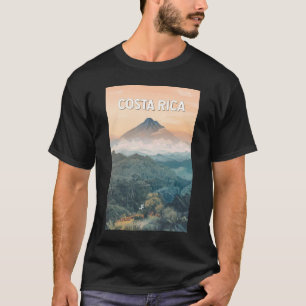 Costa Rica Illustration Travel Art Vintage T-Shirt