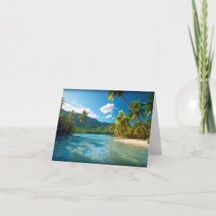 Costa Rica Island Paradise  Thank You Card