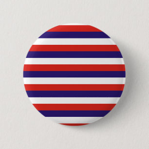 Costa Rica laos flag stripes blue red white patter 6 Cm Round Badge