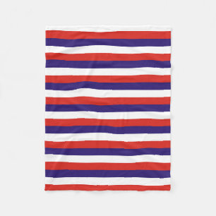 Costa Rica laos flag stripes blue red white patter Fleece Blanket