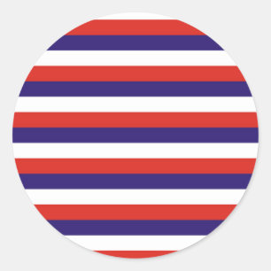 Costa Rica laos flag stripes Classic Round Sticker
