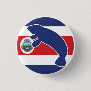 Costa Rica Manatee Costa Rican National Animal 3 Cm Round Badge
