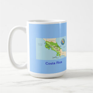 Costa Rica map & flag Coffee Mug