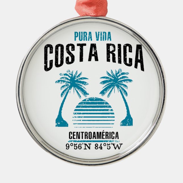 Costa Rica Metal Tree Decoration (Front)