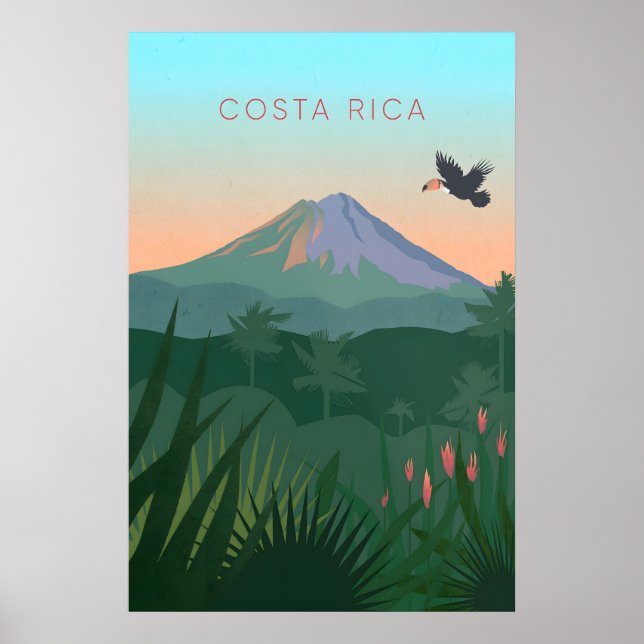 Costa Rica Minimal Travel Poster (Front)