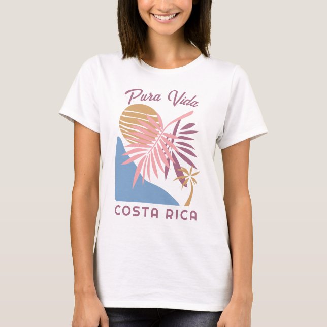 Costa Rica Motto Pura Vida T-Shirt (Front)