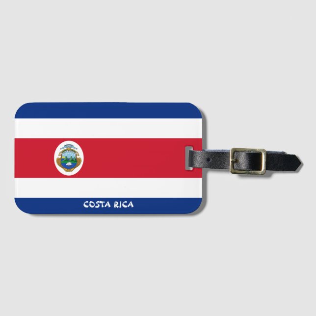 Costa Rica National Flag Patriotic Luggage Tag (Front Horizontal)
