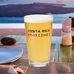 Costa Rica Nautical Maritime Sailing Flags Glass