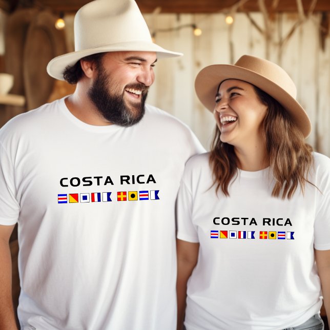 Costa Rica Nautical Maritime Sailing Flags T-Shirt (Creator Uploaded)
