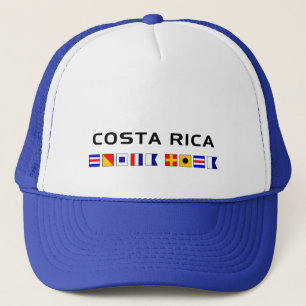 Costa Rica Nautical Maritime Sailing Flags Trucker Hat