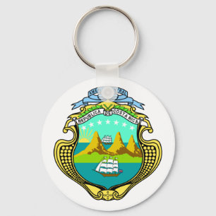Costa Rica Official Coat Of Arms Heraldry Symbol Key Ring