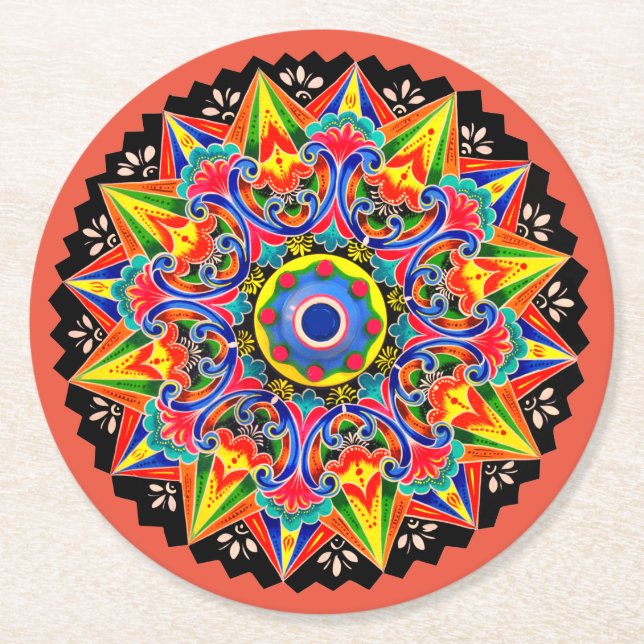 Costa Rica Ox Cart Wheel Carreta Coaster (Front)