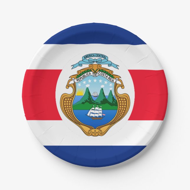 Costa Rica Paper Plate (Front)