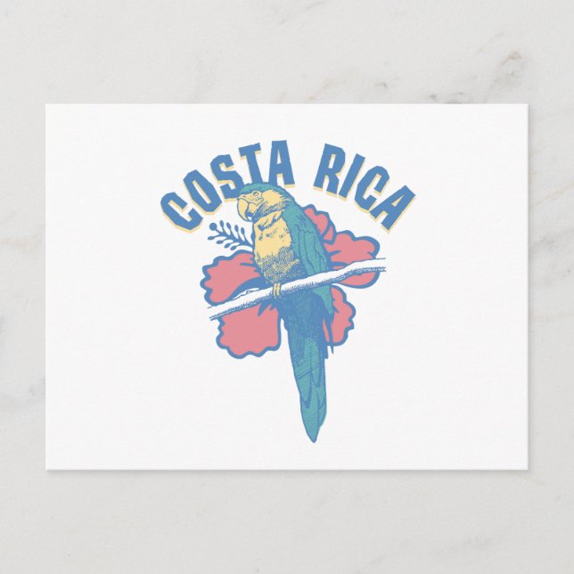 Costa Rica Parrot Postcard (Front)