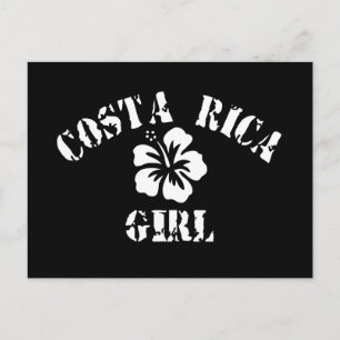 Costa Rica Pink Girl Postcard