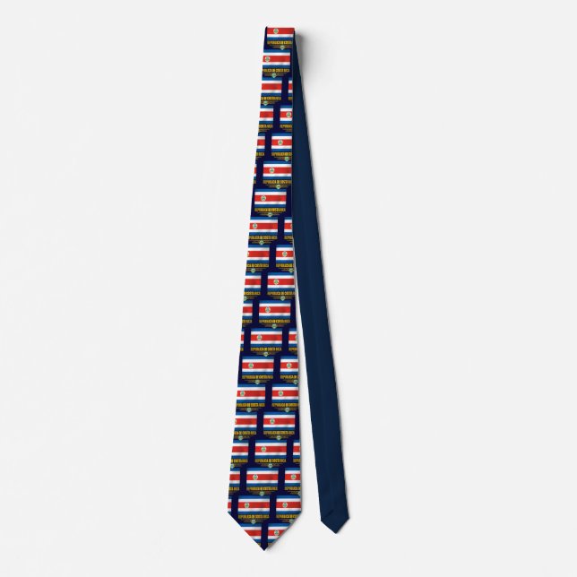 "Costa Rica Pride" Gift Ideas Tie (Front)
