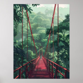 Costa Rica Print Costa Rica Illustration Rainfores