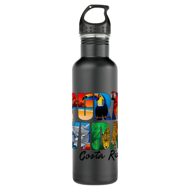 Costa Rica pura vida  710 Ml Water Bottle (Front)