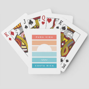 Costa Rica Pura Vida Beach Playing Cards
