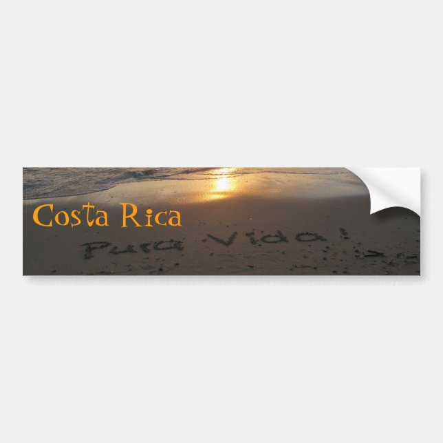 Costa Rica Pura Vida! Bumper Sticker (Front)