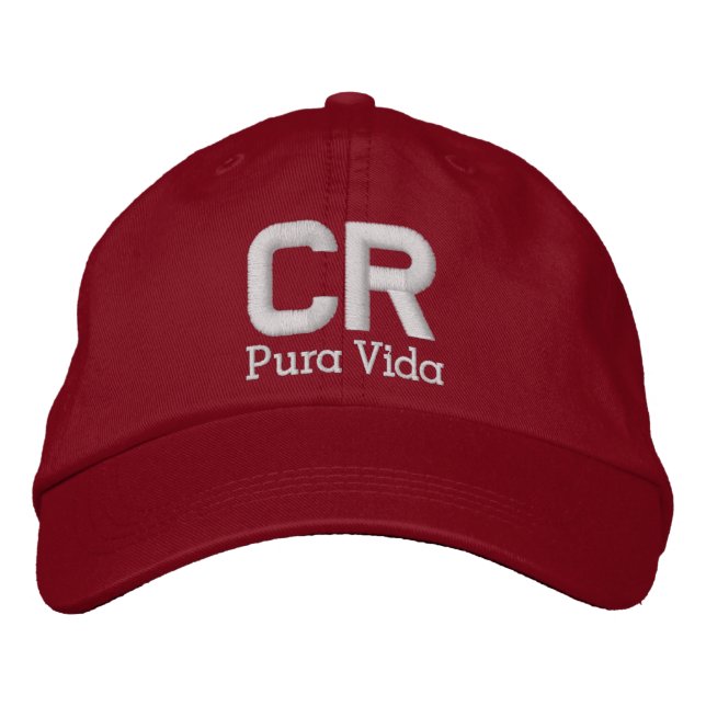 Costa Rica Pura Vida cap/hat Embroidered Hat (Front)